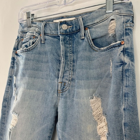 Mother Denim The Trickster Ankle Straight Leg Jean in An Icy Confession Size 26 - Picture 6 of 14